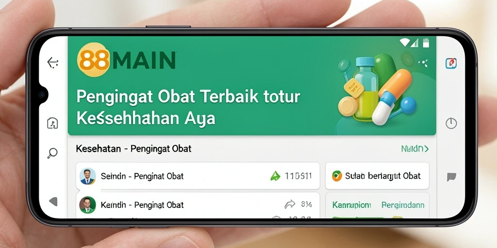 Antarmuka user-friendly aplikasi pengingat obat 88MAIN.