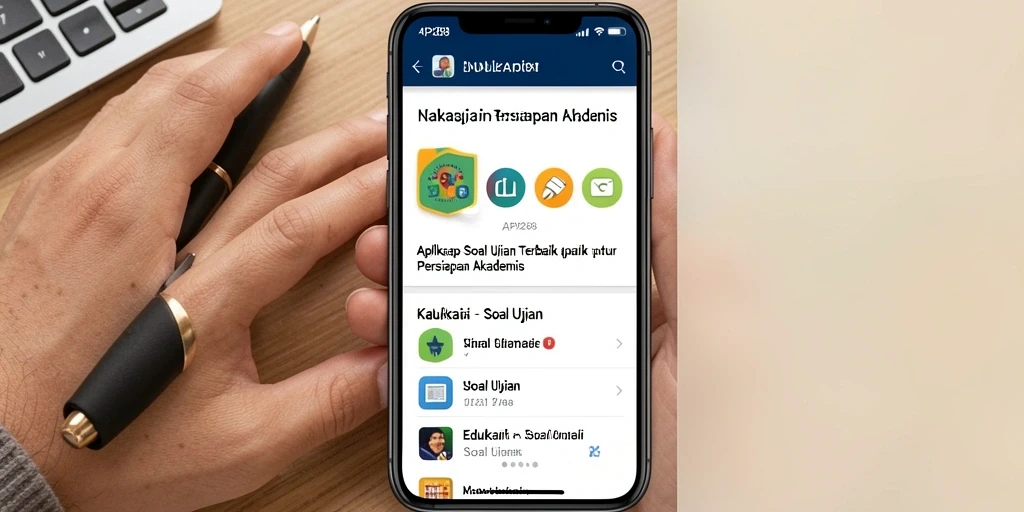Antarmuka aplikasi Soal Ujian yang mudah digunakan.