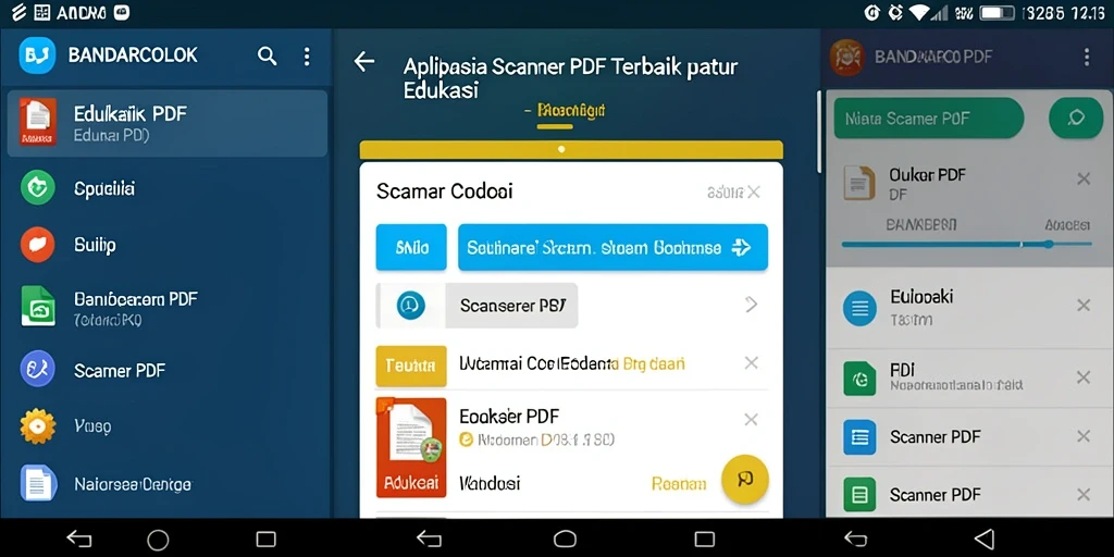 Antarmuka pengguna aplikasi BANDARCOLOK untuk pemindaian PDF yang intuitif.