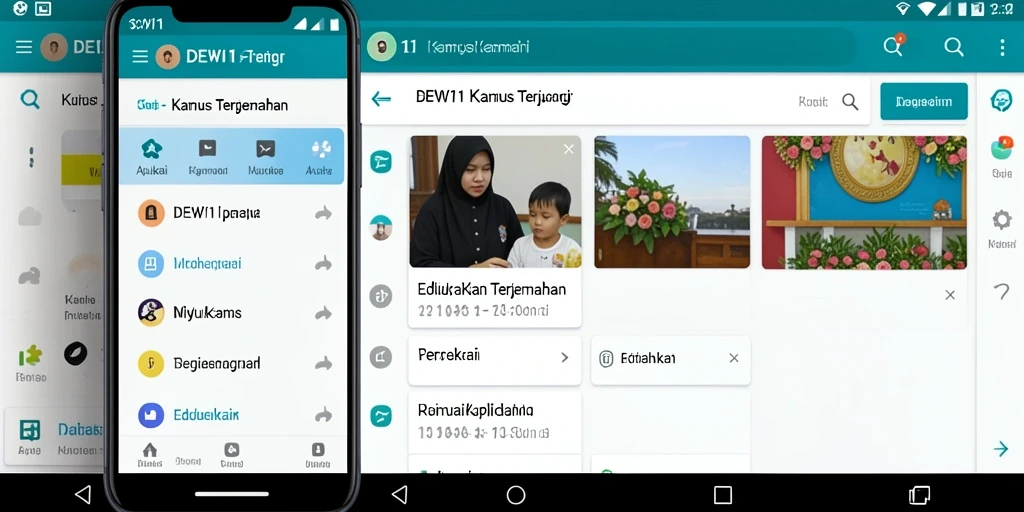 Antarmuka DEWI11 yang sederhana dan intuitif untuk Kamus Terjemahan.