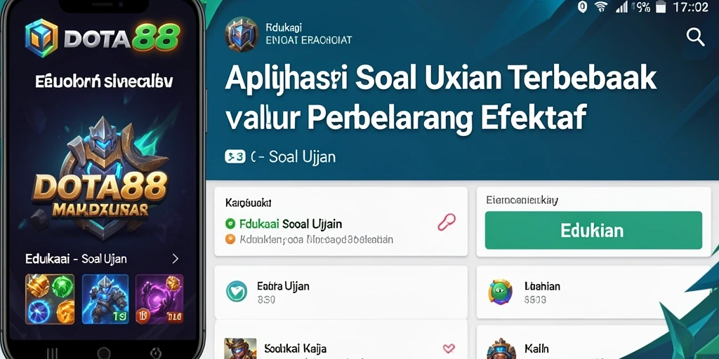 Antarmuka DOTA88 yang informatif dan interaktif untuk soal ujian.