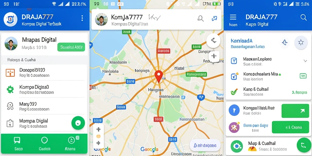 Antarmuka aplikasi Kompas Digital DRAJA777 yang informatif dan fungsional.