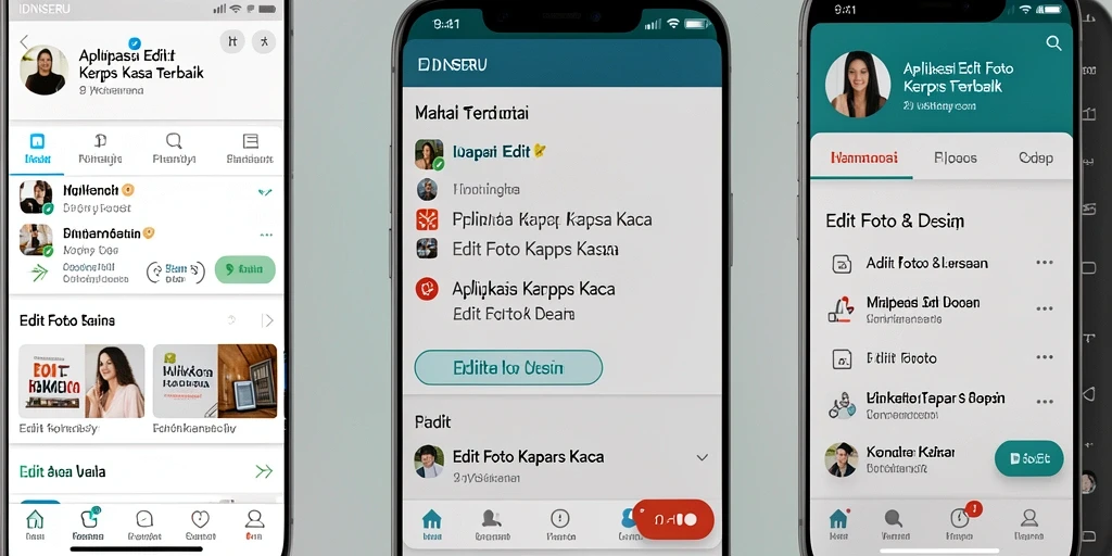 Antarmuka intuitif IDNSERU untuk Edit Foto Kertas Kaca.