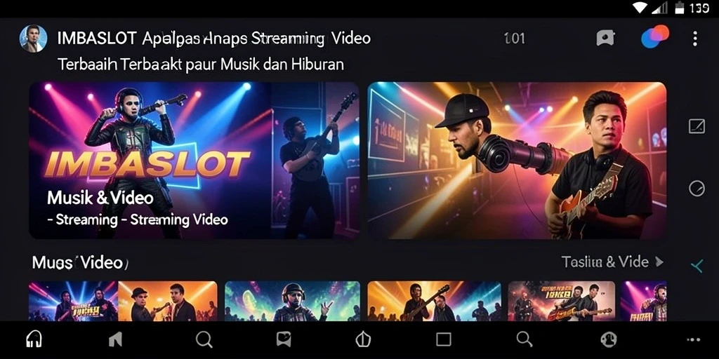 Antarmuka IMBASLOT yang menarik dan fungsional untuk Streaming Video.