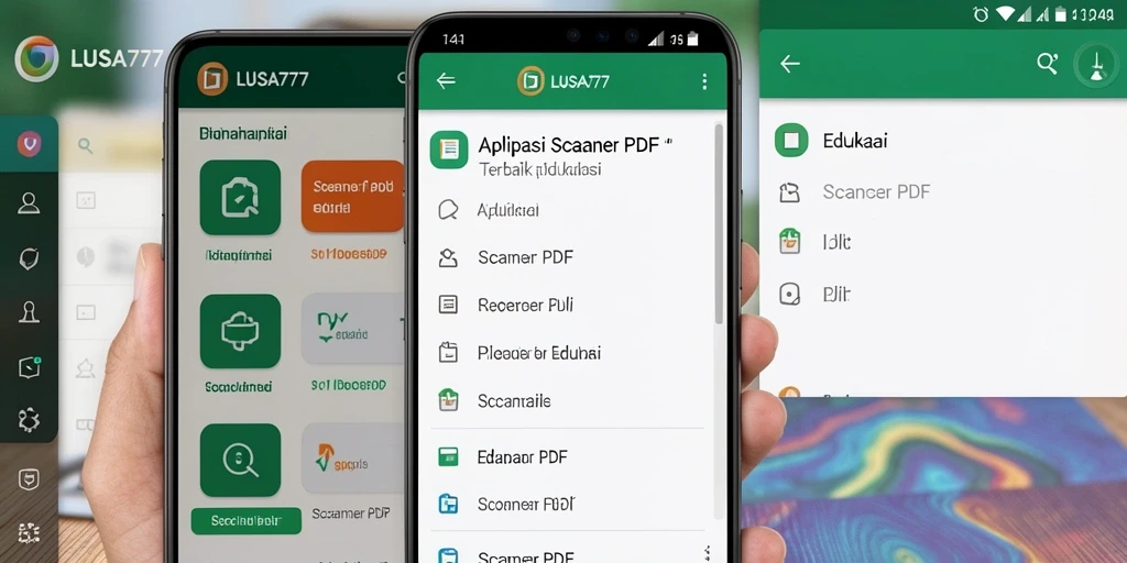 Antarmuka aplikasi LUSA777 yang memudahkan pemindaian dokumen PDF.