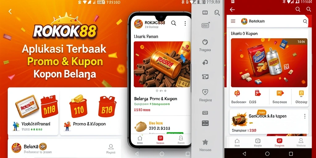 Antarmuka ROKOK88 menampilkan berbagai pilihan kupon dan promo menarik.