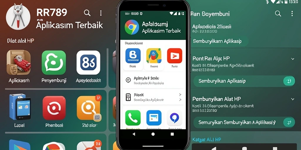 Tampilan antarmuka aplikasi RR789 untuk menyembunyikan aplikasi.