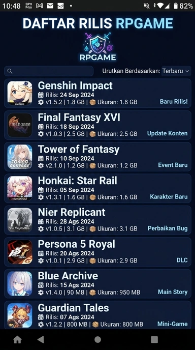 Riwayat Versi rpgame untuk Pengguna Android